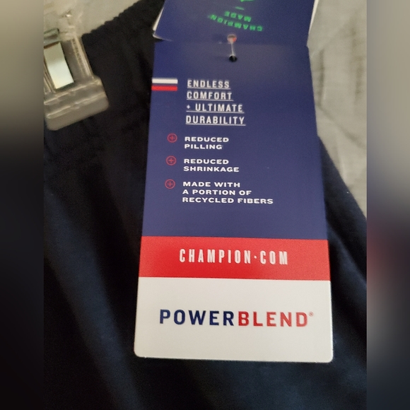 Navy Blue Men's Champion Cargo Sweatpants - Picture 7 of 8